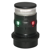 Aqua Signal Series 34 LED Tri Color Anchor Light with Quicfits System - Black